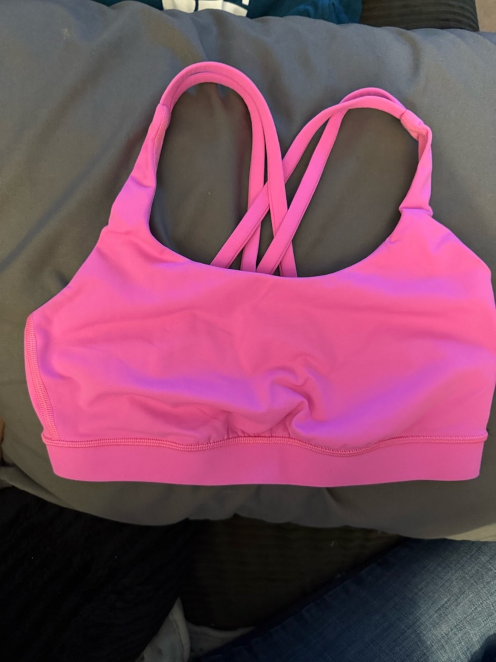Women’s Pink Strappy Sports Bra